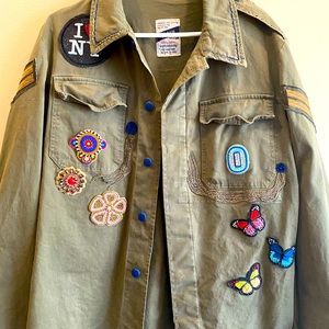 Military Style Jacket w/ appliqué